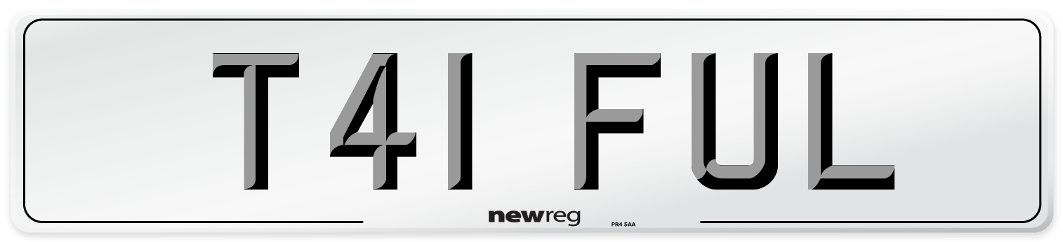 T41 FUL Number Plate from New Reg